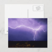 稲妻が砂漠を襲うビッグベンド ポストカード (正面/裏面)