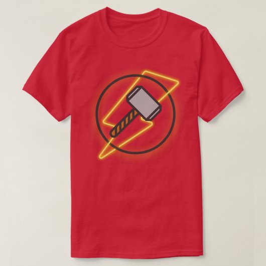 稲妻と雷の神Mjllnir Tシャツ (デザイン正面)