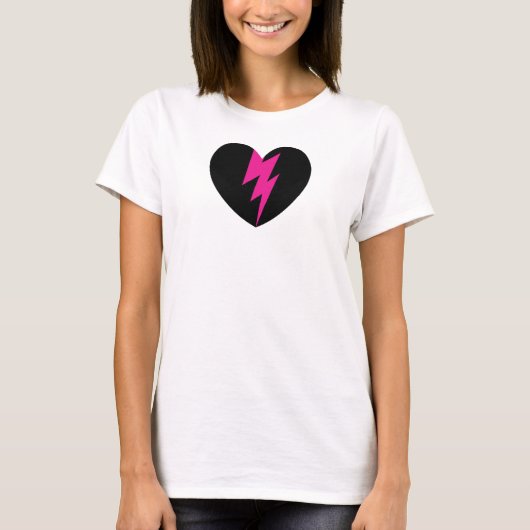 稲妻のハート Tシャツ (正面)