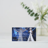 稲妻の嵐-ファンタジーか日本製アニメの名刺 名刺 (スタンド正面)