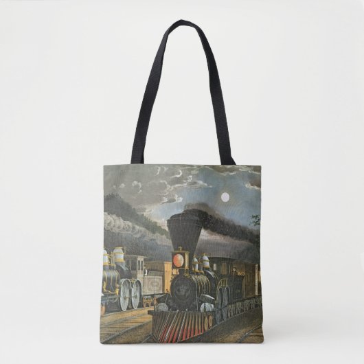 稲妻の急行列車1863年 トートバッグ (正面)