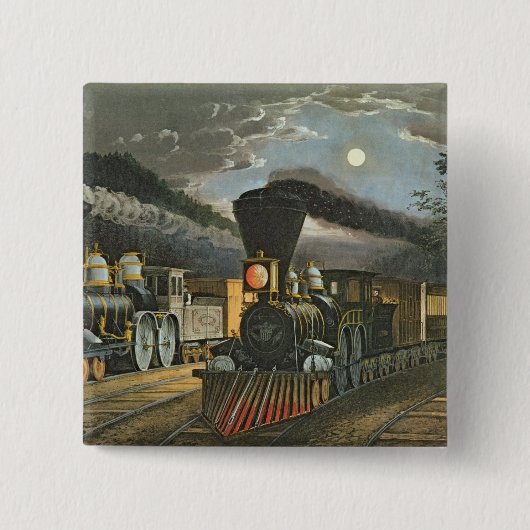 稲妻の急行列車1863年 缶バッジ (正面)
