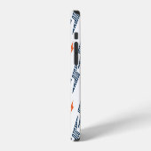 稲妻の落書き シームレスな稲妻 iPhoneケース (左側面)
