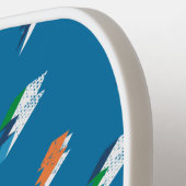 稲妻はっきりしたプリントオンブルー ピックルボールラケット (左詳細)