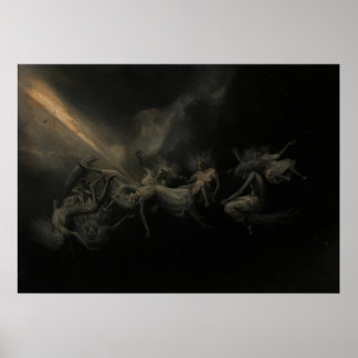 稲妻は魔女の群れを殴った、やり直し ポスター