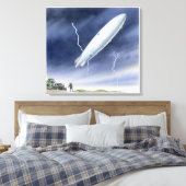 稲妻イラストレーション キャンバスプリント (インサイチュ (寝室))