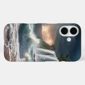 稲妻ウォーターフォールクリフウェーブズビーチ Case-Mate iPhoneケース (裏面 (横))