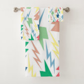 稲妻カラフルY2Kインディバスルーム鮮やかズ バスタオルセット (インサイチュ)