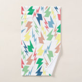 稲妻カラフルY2Kインディバスルーム鮮やかズ バスタオルセット (ハンドタオル)