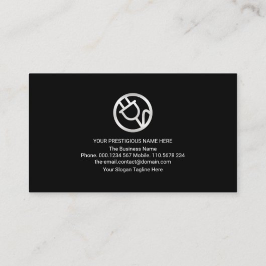 稲妻ストカラフルライク·ホーム·エレクトリクシャン·サービス 名刺 (裏面)