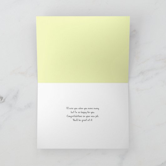 稲妻ストライキおめでとう新しい仕事遠くにへ カード (内部)