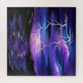 稲妻ストライクの夜の川の上 – スケッチ ジグソーパズル (横)