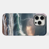 稲妻ストライクウェーブビーチ風景 iPhoneケース (裏面横)