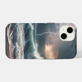 稲妻ストライクウェーブビーチ風景 iPhoneケース (裏面横)