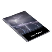 稲妻ストライクサンダーストームブラック&パープル写真 ノートブック (右側)