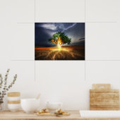 稲妻ストライクツリーアート ポスター (キッチン)