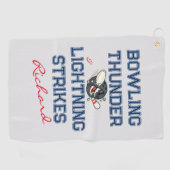 稲妻ストライク オーダーメイド ユニセックス ボウリング タオル (横)