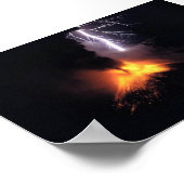 稲妻ストーク火山インドネシア ポスター (角)