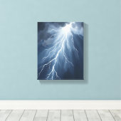 稲妻スト | Stormy Sky Waterカラー キャンバスプリント (インサイチュ (ウッドフロア))