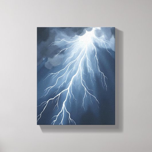 稲妻スト | Stormy Sky Waterカラー キャンバスプリント (正面)