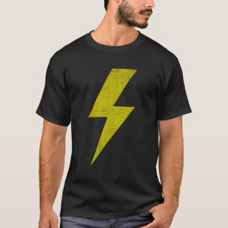 稲妻チームの黄色いサンダーボルト Tシャツ