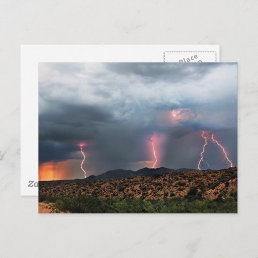 稲妻トリプルストライク。 ポストカード (正面/裏面)