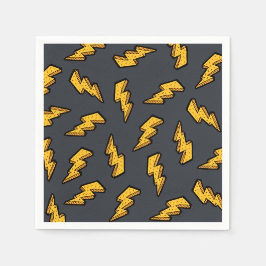 稲妻パターン スタンダードカクテルナプキン (正面)