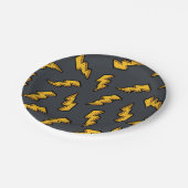 稲妻パターン ペーパープレート (アングル)