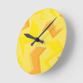 稲妻パターン ラウンド壁時計 (傾斜)