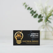 稲妻パワー金ゴールド電球 名刺 (スタンド正面)