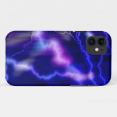 稲妻パープル銀河系 Case-Mate iPhoneケース (裏面(横))