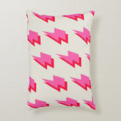 稲妻ピンク赤背景Y2Kパターン アクセントクッション (正面(垂直))