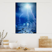 稲妻プリント ポスター (キッチン)