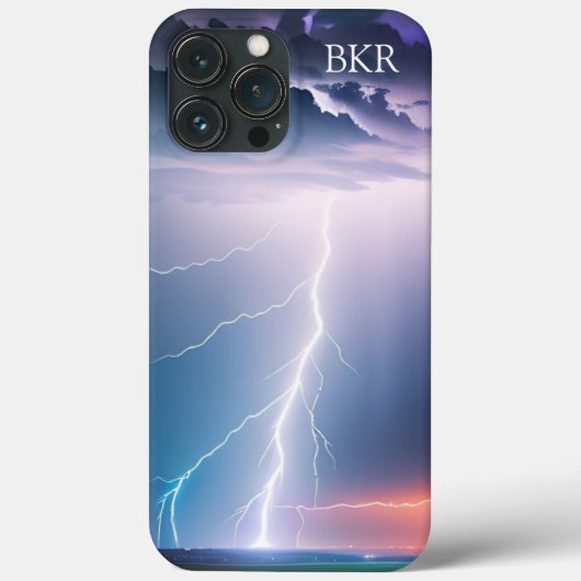 稲妻ボルトオンウォーターモノグラム Case-Mate iPhoneケース (裏面)