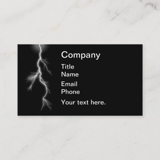 稲妻ボルトオンブラック 名刺 (正面)