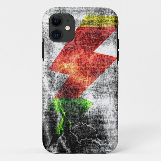 稲妻ボルトダークグランジ Case-Mate iPhoneケース (裏面)