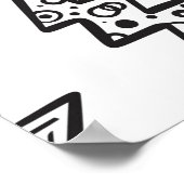 稲妻ボルトヴィンテージセット手書きドードルリグ ポスター (角)