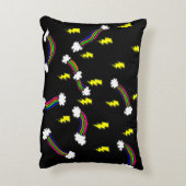 稲妻ボルト及びレインボープリントアクセント枕 アクセントクッション (裏面(縦))