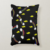 稲妻ボルト及びレインボープリントアクセント枕 アクセントクッション (正面(垂直))