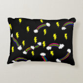 稲妻ボルト及びレインボープリントアクセント枕 アクセントクッション (裏面)