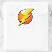 稲妻ボルト大ステッカー ラウンドシール (バッグ)