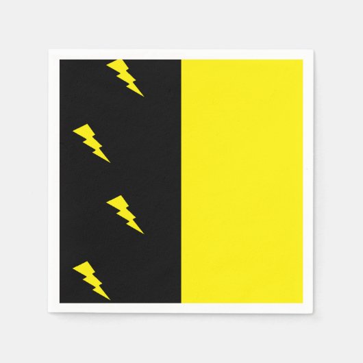 稲妻ボルト模様 スタンダードカクテルナプキン (正面)