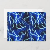 稲妻ボルト電気サンダーストームナイトスカイ シーズンポストカード (正面/裏面)