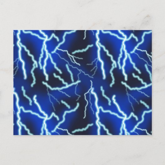 稲妻ボルト電気サンダーストームナイトスカイ シーズンポストカード (正面)