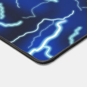 稲妻ボルト電気サンダーストームナイトスカイ デスクマット (コーナー)