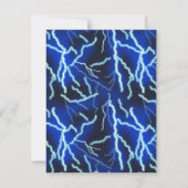 稲妻ボルト電気サンダーストームナイトスカイ ノートカード (裏面)