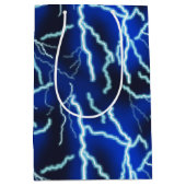 稲妻ボルト電気サンダーストームナイトスカイ ミディアムペーパーバッグ (正面)