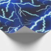稲妻ボルト電気サンダーストームナイトスカイ ラッピングペーパー (角)