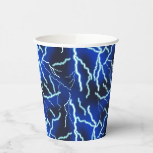稲妻ボルト電気サンダーストームナイトスカイ 紙コップ (左)