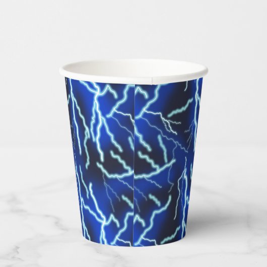 稲妻ボルト電気サンダーストームナイトスカイ 紙コップ (右)